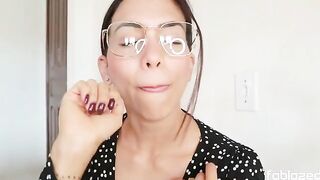 The hot girl is talking to her psychiatrist in a role play scene