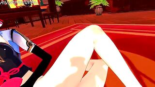 Genshin Impact Ayaka x Keqing lesbian hentai in 3D uncensored