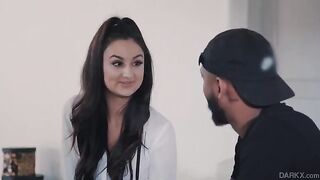 A young college girl has some fun on camera