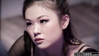 Skinny Asian teen Lulu Chu seduced at her stepdad’s funeral