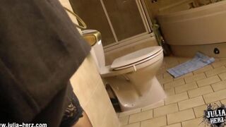 A woman fucked at home with her glasses on