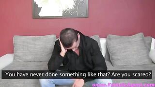The chick forced the actor to do a blowjob at the casting couch