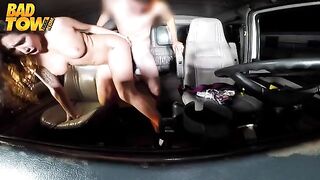 The camera is hidden in the car, capturing intimate moments of driver and passenger