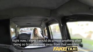 The bride changed her clothes in the car with a taxi driver