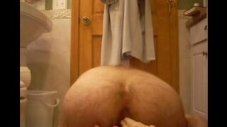 Rubber cock in my ass hole - homemade sex
