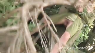 A peasant woman was fucked by a prince in the woods