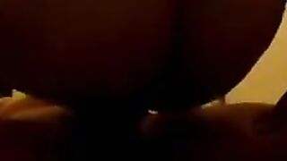 A woman with a sagging belly gets fucked by two guys in a threesome