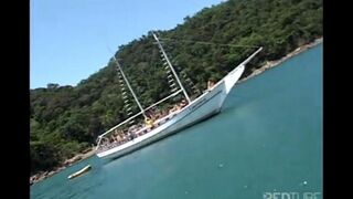 A lot of bitches are ready to fuck on a yacht