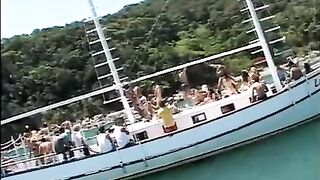 A lot of bitches are ready to fuck on a yacht