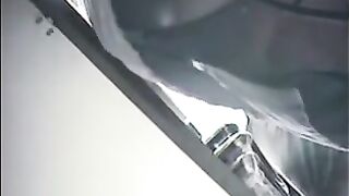 A hidden camera at the checkout in the store captures unexpected moments