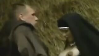 A pregnant nun gets fucked by a cabman, his dick is huge