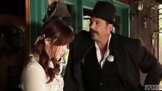 The couple enjoy each other with passion and tenderness