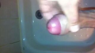 The kid caresses his dick in the shower, almost like in a steamy spy scene