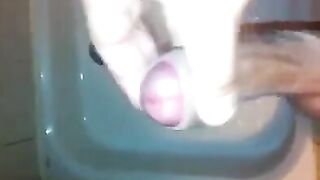 The kid caresses his dick in the shower, almost like in a steamy spy scene