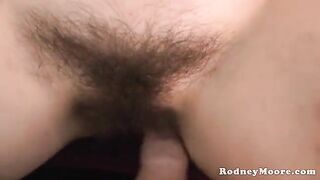 A girl with a hairy pussy wants her neighbor to fuck her