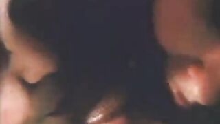 An appetizing girl makes a blowjob to her beloved man with cream