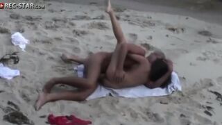 A real hidden camera shoot on the beach with a beautiful body