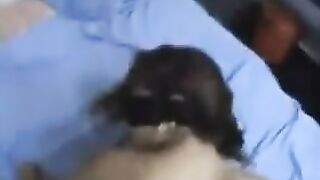 A girl with a crooked back handed me a deep cock