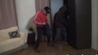 Sexual old lady fucks her grandson and his grandfather in a threesome