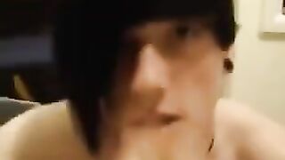 The guy is passionate about swallowing the sperm of his friends