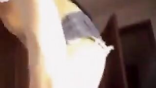A sensual solo show with a beautiful Russian girl with natural tits
