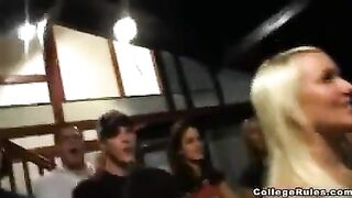 The girls are getting fucked at the party after drinking