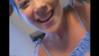 The little babysitter was fucked by a midget with small natural tits