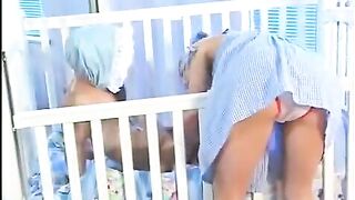 The little babysitter was fucked by a midget with small natural tits