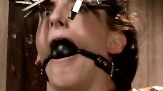 The poor girl was tied and mocked her in BDSM style