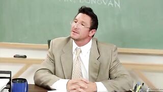 The student got a good mark from the teacher for blowjob