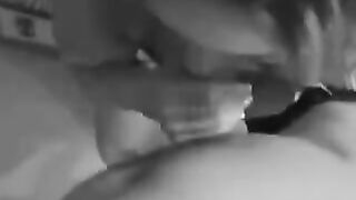 The girl is not embarrassed to lick the dick and swallow the sperm