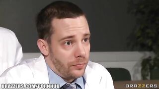 A doctor has sex with an intern girl in his office