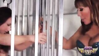 Two mature lesbians have fun with each other using a strapon