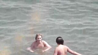Bathing in the sea naked is a great pleasure for girls