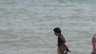 Bathing in the sea naked is a great pleasure for girls