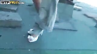 The tourist guy got screwed by local slut in the mountains, what a story!