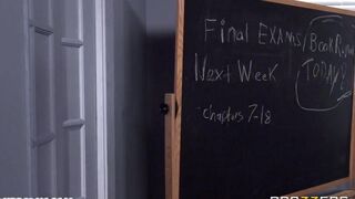 A student fucks his teacher, getting good marks afterwards