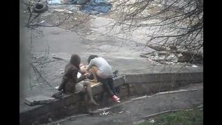 The guy shoots sex with a random girl on the street and shares it online