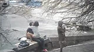 The guy shoots sex with a random girl on the street and shares it online