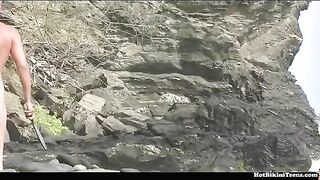 Amateur nudist beach video - peeping at people with no clothes on