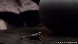 The guy tied up the girl and fucked her on the bed, attaching restraints