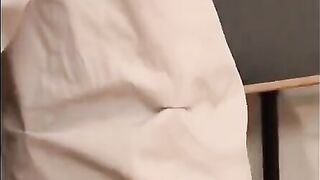 The student gets a good mark thanks to the teacher's caress