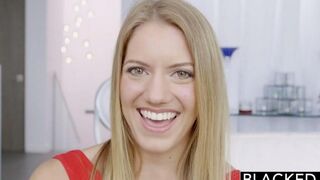 A long black dick fucks a blonde in all holes