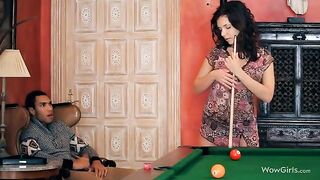 The guy made cunnilingus to his girlfriend, a stunning brunette