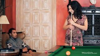 The guy made cunnilingus to his girlfriend, a stunning brunette