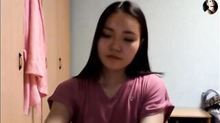 A man fucked a Kazakh girl with a nice cock during a call