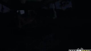 A hot brunette with big boobs gets herself fucked in the car by a horny pornstar