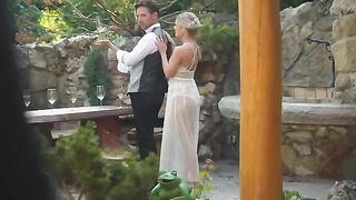 Blonde beauties get double penetrated by friends on their honeymoon