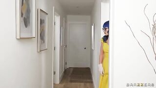 Preppy black girl gets dicked down good in a steamy scene
