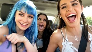 Two girls are having fun in the car - RK's Girl Trip: Part 1